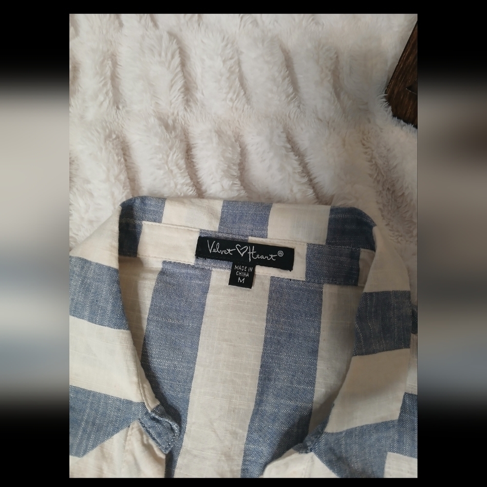 Nordstrom Rack Blue and White Striped Sleeveless Top - Picture 4 of 6